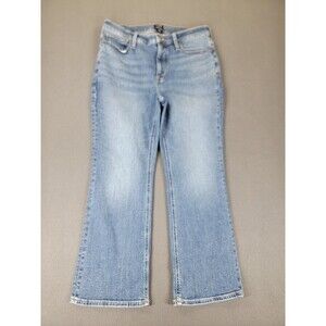 J Crew Jeans Womens 30 Blue Mid Rise Flare Crop Re-Imagined Stretch Denim Pants